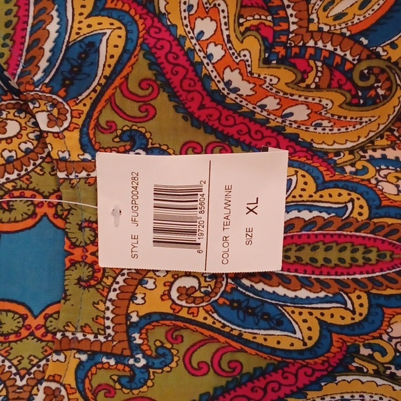 BeBop dress women's size xlarge  color wine, teal - Picture 2 of 6